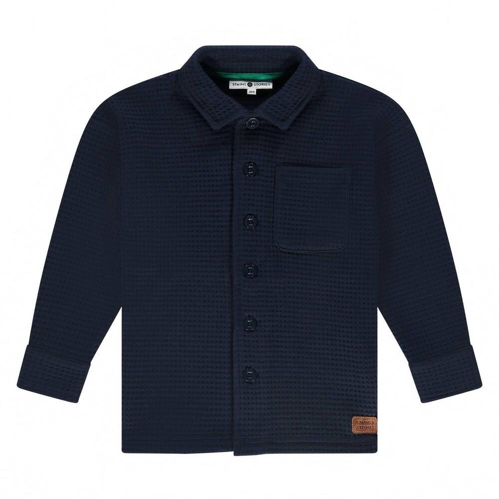 NEW STAINS & STORIES boy's shirt long sleeve shirt in dark blue